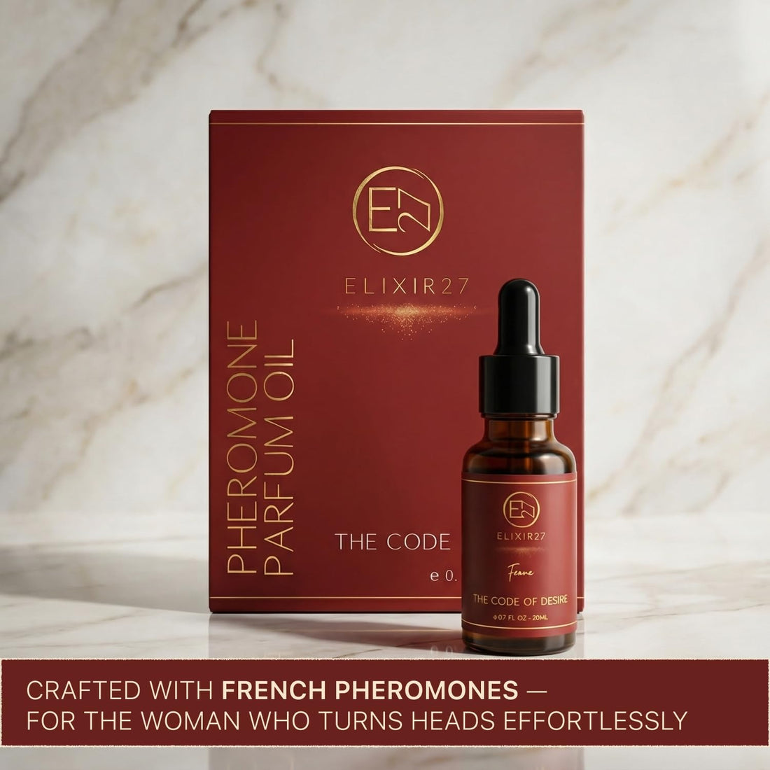 ELIXIR27 Pheromones Perfume Oil for Women Luxury Feminine Fragrance Oil, Long-Lasting Scent with Raspberry, Jasmine & Vanilla Notes